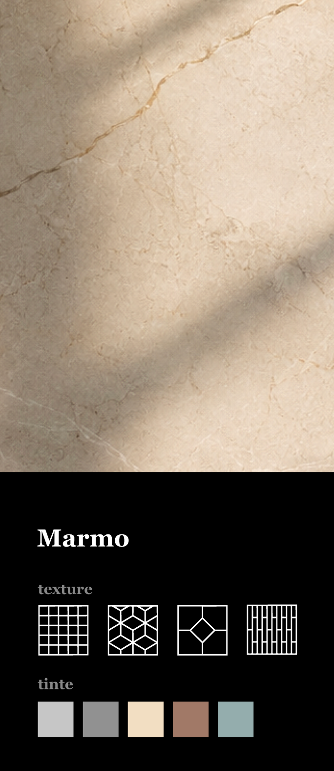 Tavola marmo con texture e tinte disponibili